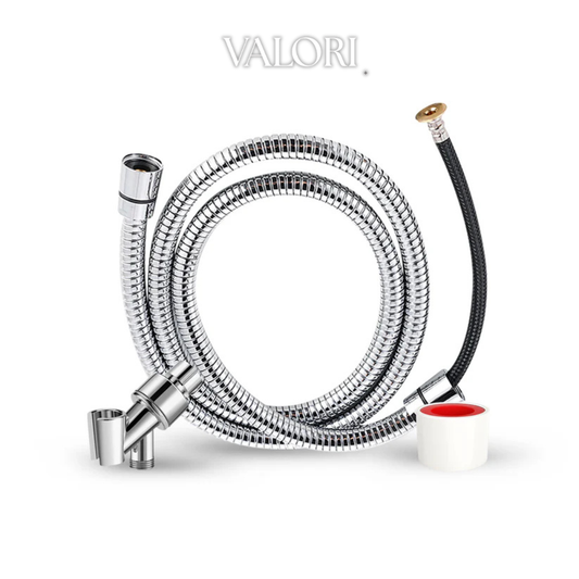 Flexible de douche + raccord universel.